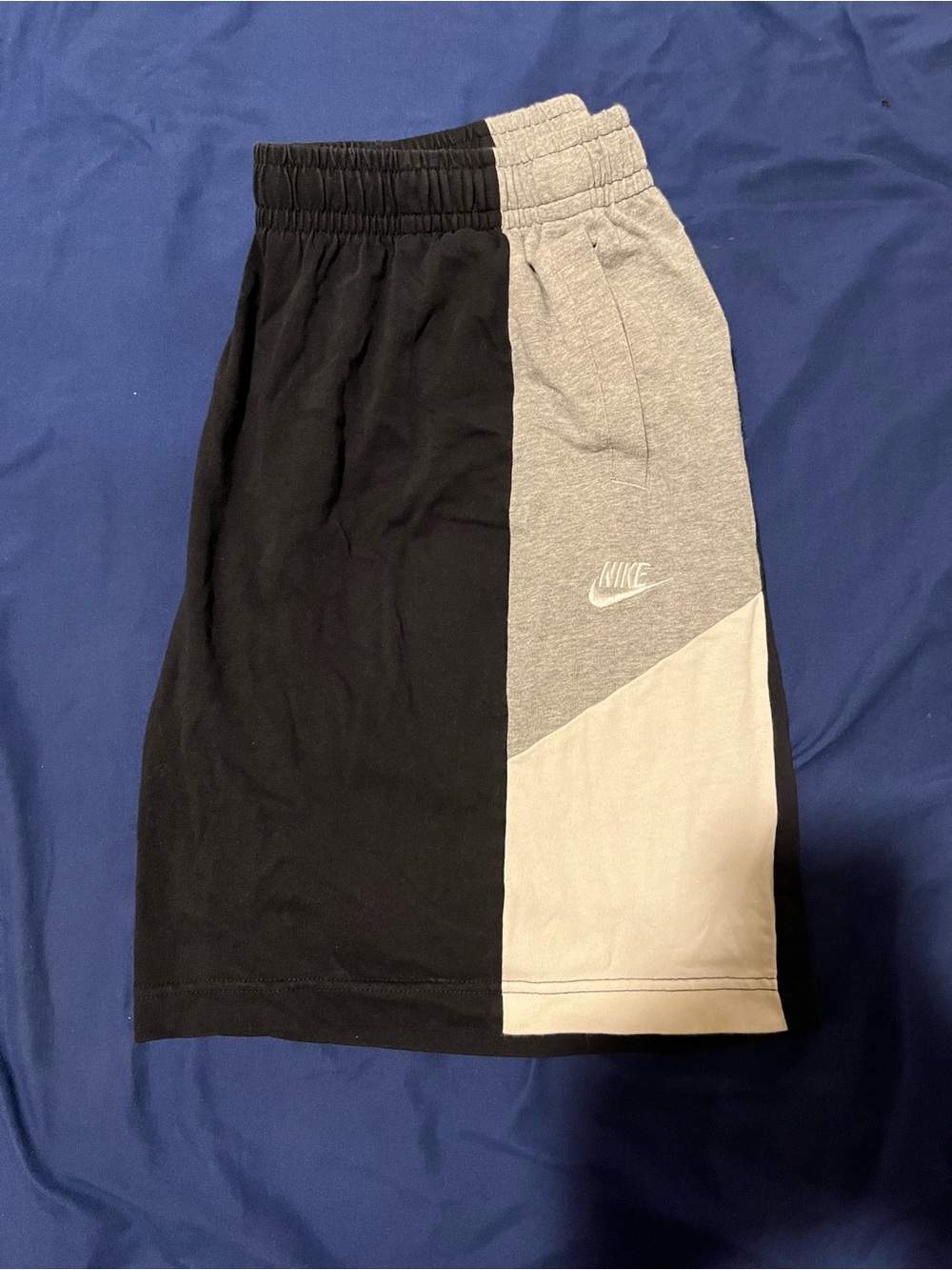Nike Black, Gray and Cream Men's Size XL Colorblock Athletic Shorts Gray/Black